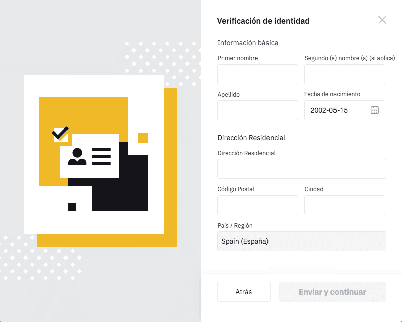 BINANCE Verificacion de Identidad con el DNI y foto