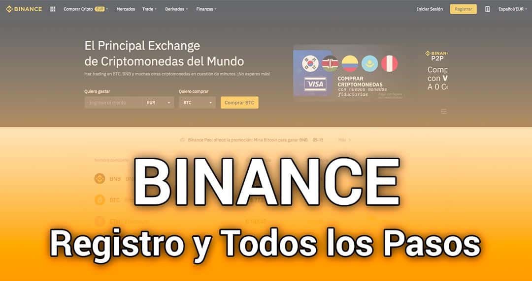 BINANCE como registrarse con todos los pasos
