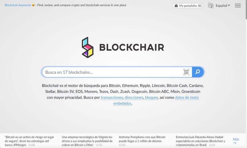 Blockchair explorador de bloques - Las MEJORES HERRAMIENTAS y PÁGINAS WEB sobre CRIPTOMONEDAS