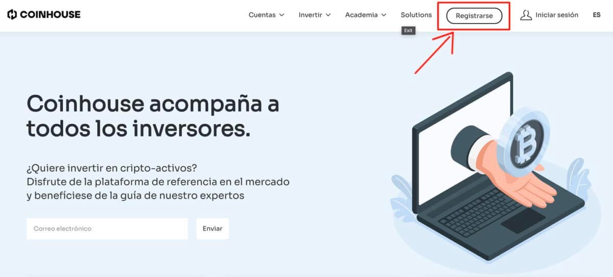 Registrarse en Coinhouse tutorial