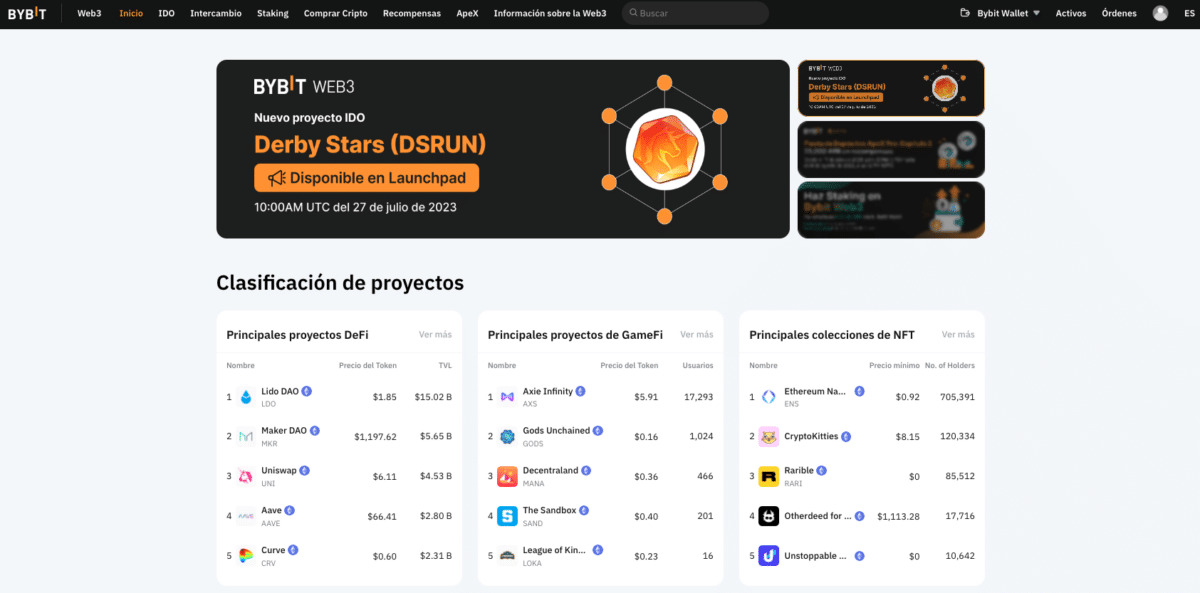 Footer de Bybit