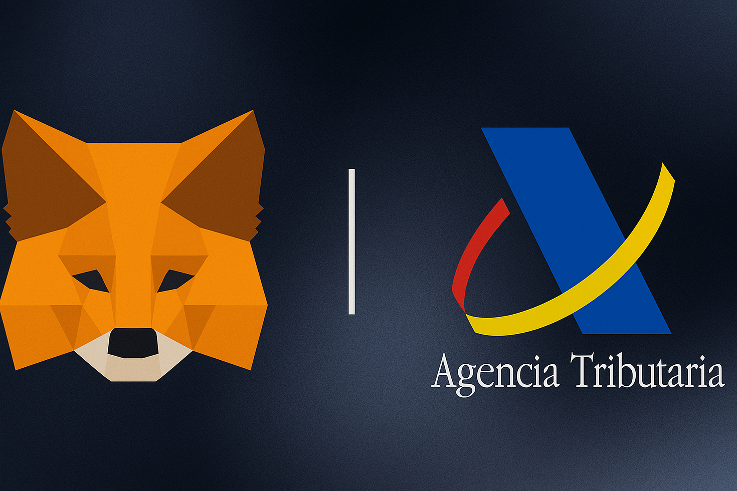 Logo de Hacienda y Metamask Card - Tarjeta MetaMask y EURe Guía Completa para Gastar Cripto