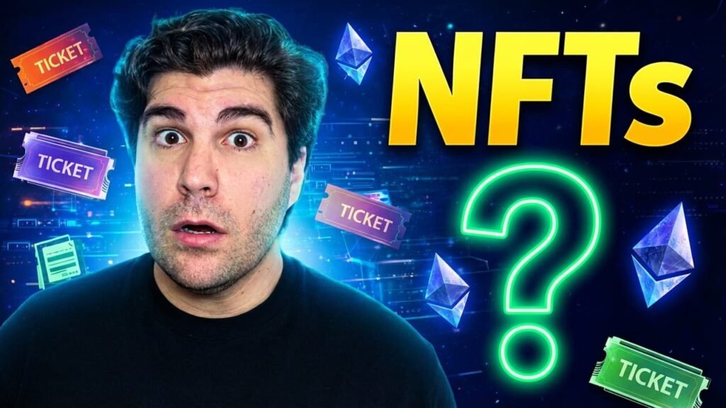 Imagen sobre NFTs y sus usos más allá del arte, con referencias a tickets, acceso, certificados y utilidad digital
